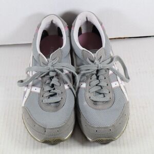ASICS Mateo Women's Running Shoes Gray Pink Retro Sneakers Size 9.5